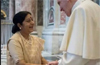 Sushma Swaraj calls on Pope Francis at Vatican